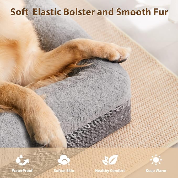 BFPETHOME Dog Beds for Small Dogs, Washable Dog Bed with Sides, Orthopedic Medium Sized Soft Mats with Removable Cover & Waterproof Pet Mat for Pet-PawvioPets