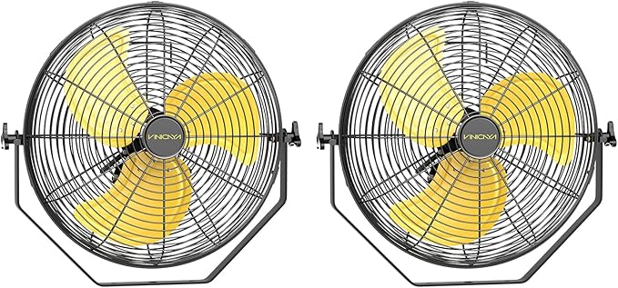 18 Inch Industrial Wall Fan with 2 Pack, 4800 CFM Metal Wall Mount Fans with Poweful Motor, 3 Speed, Fan Indoor for Covered Patio, Greenhouse, Gazebo, and Garage, UL Listed-PawvioPets