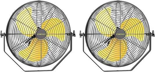 18 Inch Industrial Wall Fan with 2 Pack, 4800 CFM Metal Wall Mount Fans with Poweful Motor, 3 Speed, Fan Indoor for Covered Patio, Greenhouse, Gazebo, and Garage, UL Listed-PawvioPets