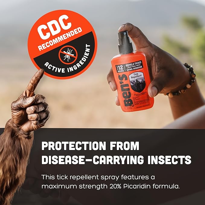 Ben's Tick Repellent - Tick, Mosquito & Insect Repellent Spray for Adults & Children - Bug Spray with 20% Picaridin - Offers 12 Hours of Protection - 3.4 fl oz (Pack of 3-PawvioPets