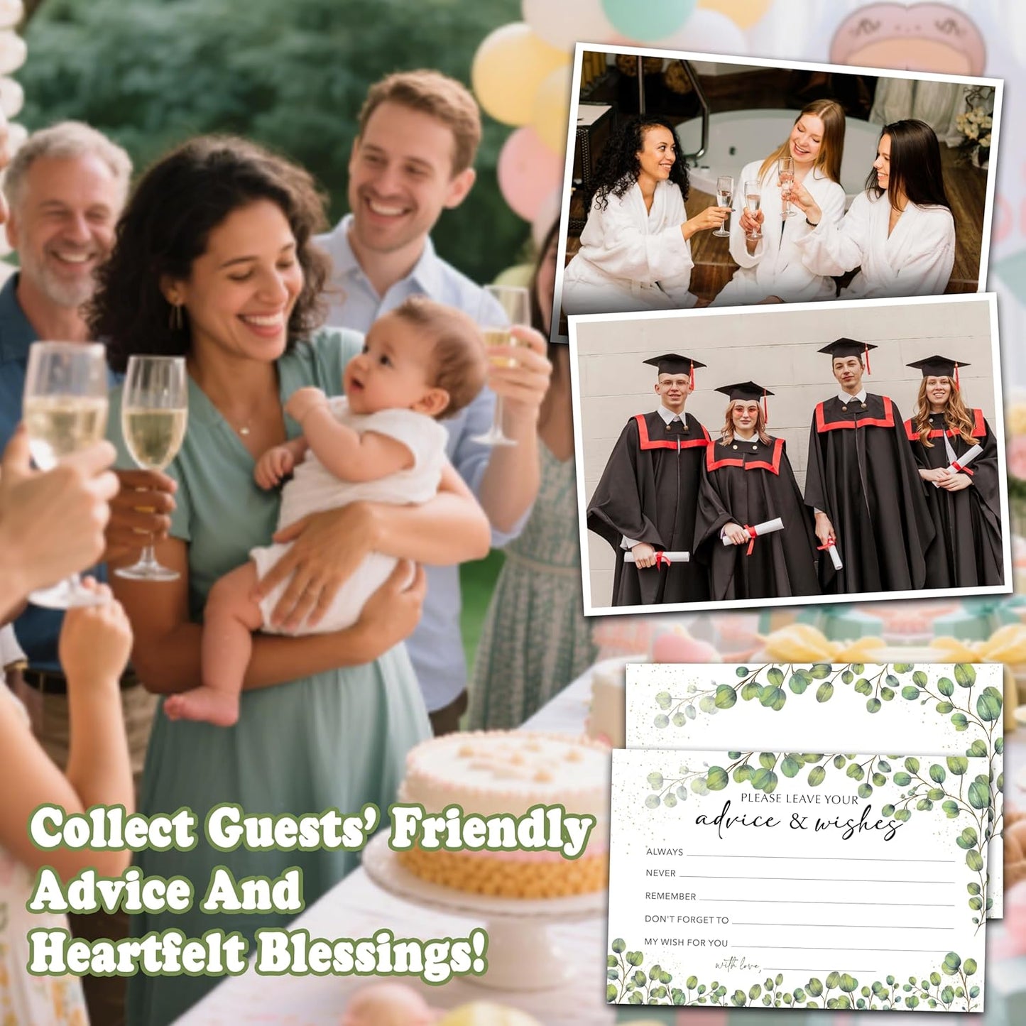 Advice And Wishes Cards (25pcs), Leaf Theme Advice Cards For Mr And Mrs, Bride And Groom, New Parents, Bridal Shower, Baby Shower, Engagement, Wedding, Bachelorette Party Games Decor -A02