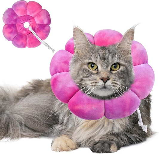 Dog Cat Surgical Recovery Cone, Pet Protective Collar, Soft Neck Cone to Stop Licking Wound for Cats & Kittens, Small Dogs After Surgery-PawvioPets