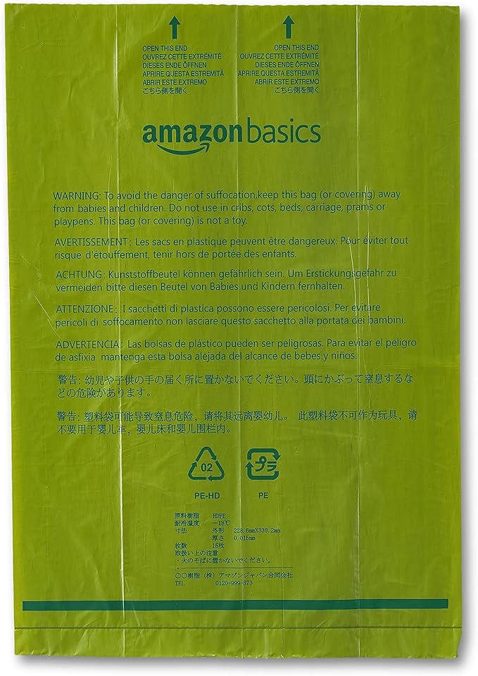 Amazon Basics Dog Poop Bags with Dispenser, 540 Count, Enhanced for Guaranteed Leakproof, Cucumber Scented, Includes Leash Clip-PawvioPets