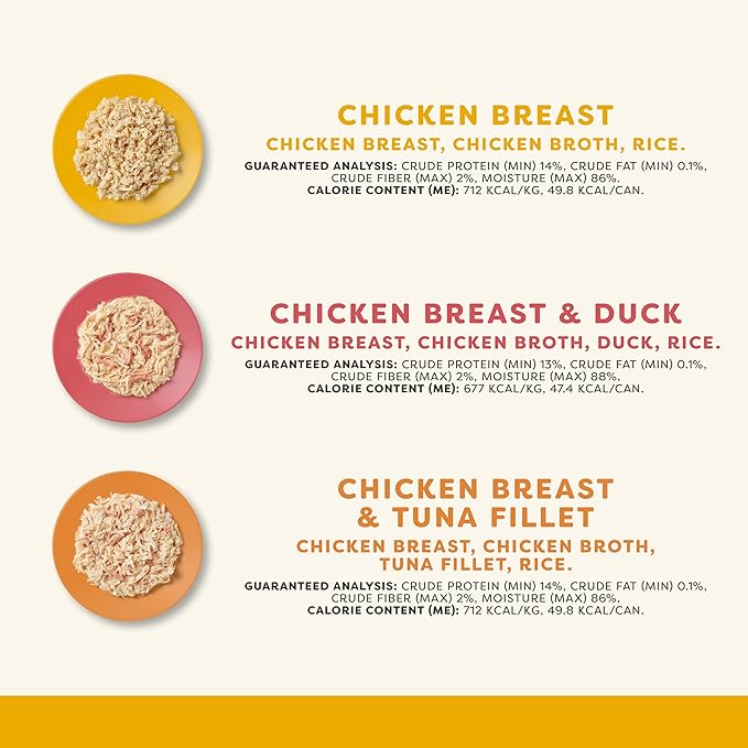 Applaws Natural Wet Canned Cat Food, Made with Limited and Natural Ingredients, Real Protein with No Artificial Additives, Chicken Selection Variety Pack in Broth (12 x 2.47oz Cans)-PawvioPets