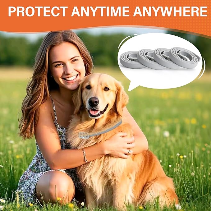 4 Pack Flea and Tick Collar for Dogs - 25" Adjustable Collar Fits Dogs, Long-Lasting 24-Month Protection for Small, Medium, and Large Dog – Waterproof Flea Tick Prevention-PawvioPets