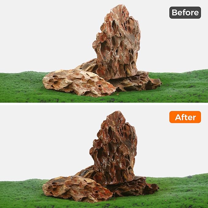 2-6 Inches Natural Dragon Stone 4 PCS Aquarium Rocks for Aquascaping, Aquarium Landscaping, Terrariums, Fish Tank Decoration, Vivariums, Paludarium, Reptile and Amphibian Enclosures-PawvioPets