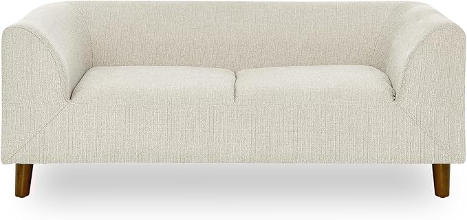 Dog Sofa Couch for Medium to Large Dogs, Memory Foam Dog Sofa Bed, Modern Elevated Pet Couch Bed with Wooden Legs for Medium and Large Dogs, Dark Beige-PawvioPets