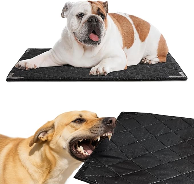 BALAPET Durable Chew Proof Dog Bed with Metal Rivet Corner for Large Dogs, Stable Kennel Pad Mat for Teething Puppy, Durable Indoor Outdoor Crate Pad for Medium Dog Crates, 41"x28"-PawvioPets