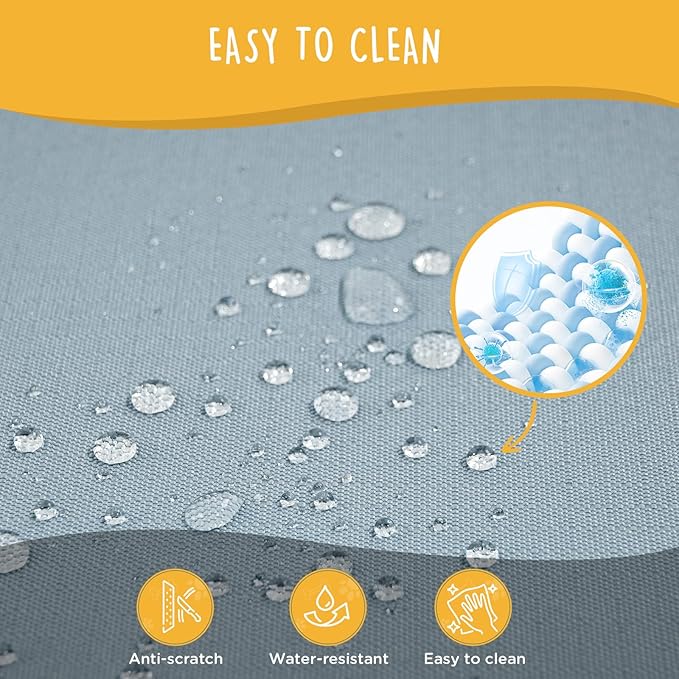 Daisy Cot, Large Foldable Elevated Dog Bed, Portable Raised Outdoor Folding Dog Cot, Cooling, Chew Proof, Waterproof, Heavy Duty Up to 160 lbs for Camping/Home, Grey, 43"x 27"x7"-PawvioPets