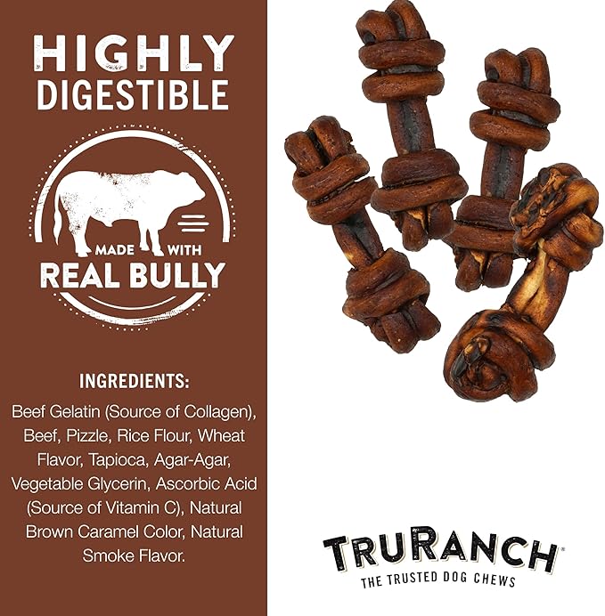 4-5" Collagen Bones, Bully - Collagen Dog Bones - Long Lasting Healthy Joint Support - Rawhide Alternative - Skin & Coat Health, Value Pack, 15 Bags, 60 Count-PawvioPets