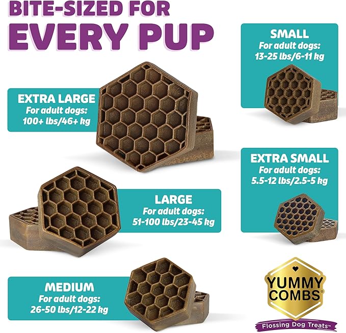 Dog Dental Treats – Vet VOHC Approved, Removes Tartar & Cleans Teeth – Yummy High Protein Chicken Treat for Extra Large Dogs (Mini Pack, 4 Count)-PawvioPets