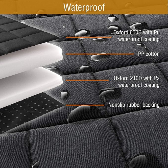 Active Pets Dog Car Seat Cover, Waterproof Front Seat Protector for SUV Truck Sedan, Pet Safety Travel Comfort System with Universal Fit, Blue-PawvioPets