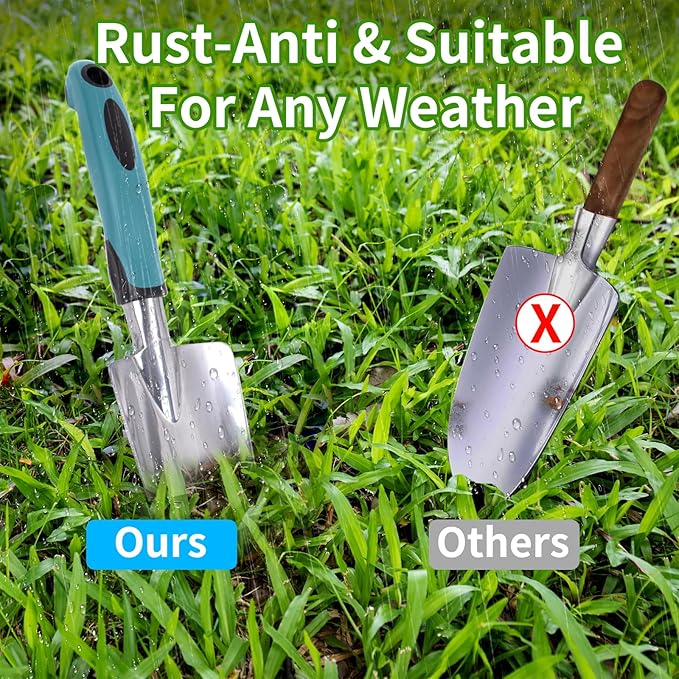 Garden Tool Set 9 PCS, Heavy Duty Gardening Hand Tools for Women, Durability Garden Tool Bag, Rust-Proof Aluminum Gardening Supplies, Ideal Gifts for Women and Men-PawvioPets