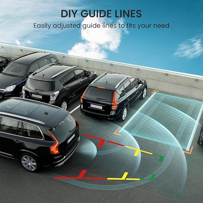 5'' HD 1080P Backup Camera, Backup Camera for Car, Reverse Rear Camera with Night Version 130° Wide Angle, Waterproof, Strong Signal for Car, Van, Truck, Trailer-PawvioPets