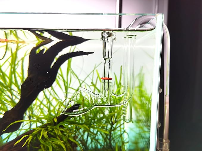 Glass Lily Pipe Set Outflow with Surface Skimmer & Multi-Level Water Intake (17mm for 16/22mm (5/8'' i.d.) tubing)-PawvioPets