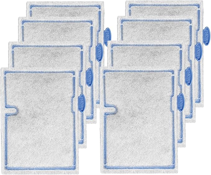 8 Packs Small Aquarium Filter Cartridges Replacement Filter Pad Compatible with QuietFlow E Internal Power Filter 10 and 1/2.5/5 Gallon Minibow Aquarium Filters-PawvioPets