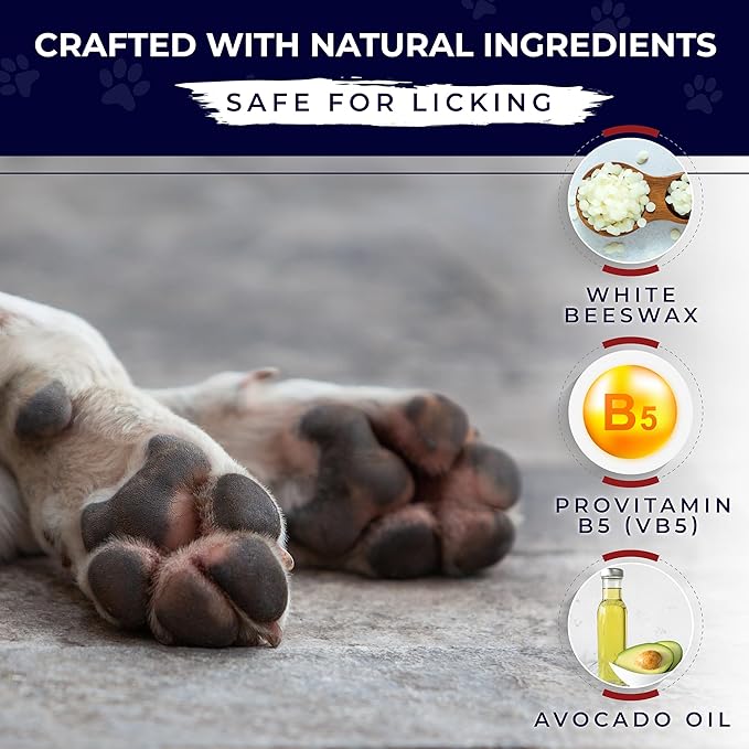 Dog Paw Pad Balm - 3-in-1 Lick Safe Soother & Moisturizer& Lotion for Dog Paws Nose, Elbow, Snout - Natural, Quick-Drying, Non-Sticky - All-Weather Cat Paw Balm Cream- 3.5 Oz/100Gram-PawvioPets
