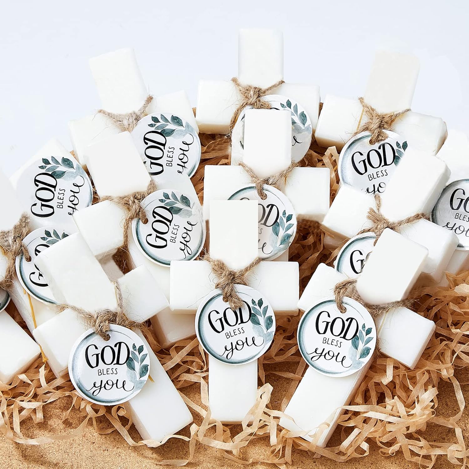 24 Pcs Cross Soap Baptism Favors, Baby Baptism Favor Scented Soap First Communion Gifts for Guests Party Wedding Birthday Gift Bridal