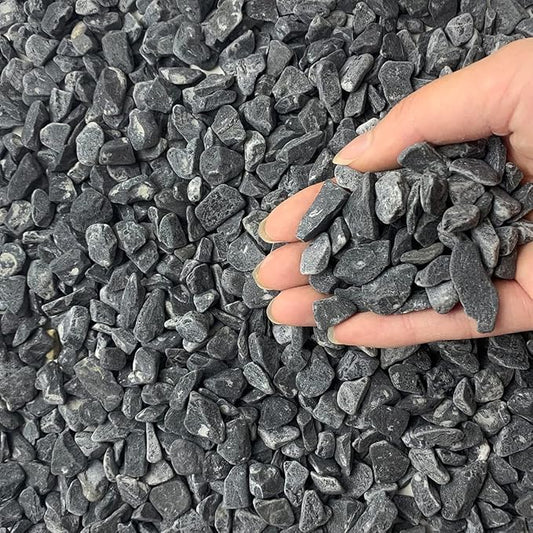 2lbs Black Gravel, 3/8 Inch Black Stones. Decorative Black Rocks for Succulent Plants, Vase, Cactus, Bamboo Plants and Outdoor Garden Landscaping-PawvioPets