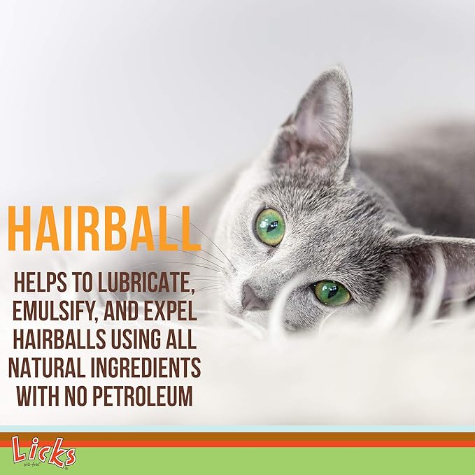 Cat Hairball Support - Cat Grooming Supplies Remedy - Beeswax & Cod Liver Oil Hairball Control - Skin Supplement - Gel Packets - 30 Use-PawvioPets