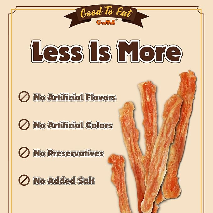 Gootoe Turkey Tendon Dog Treats, Stick (M) 3.17 oz, USA-Sourced Turkey Tendon, Natural Snack, Premium Puppy Chews, Hypoallergenic, Rawhide Free, Reseal Value Bags, Size for Medium Dogs-PawvioPets