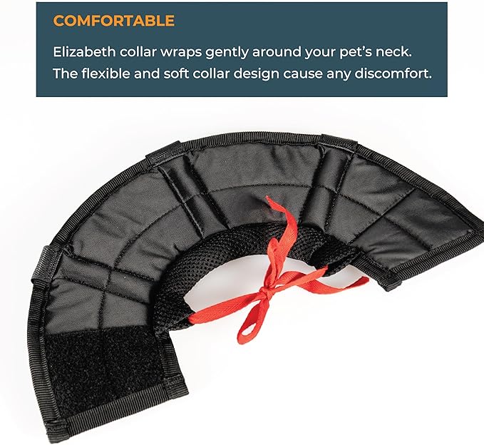 Cat Cone Collar - Soft Adjustable Cat Elizabethan Healing Collar – Lightweight Wound‑Protection Neck Cone for Licking/Biting Prevention, Fits Neck 6.5″–10.5″, Ideal Post‑Surgery & Injury Care-PawvioPets