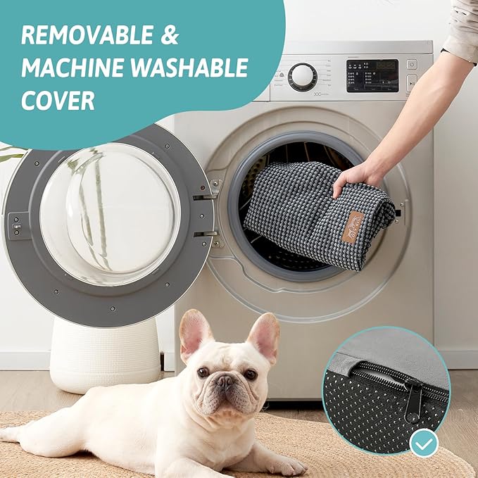 Extra Wide Dog Stairs with Tunnel, Detachable Large Pet Step for Small Medium Dog, Puppy or Cat, Ramp for High Bed, Couch, Sofa or Car, Stable, 19.7x33x22.4 inch, 5 Step, Dark Grey-PawvioPets