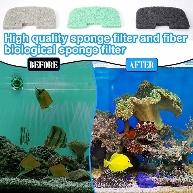 32 Pcs Aquarium Replacement Maintenance Kit Compatible with Fluval 106/107 Filter Media Including Biological Sponge, Ammonia/Phosphate/Nitrite Remover Pad, Aquarium Towel, Grease-PawvioPets