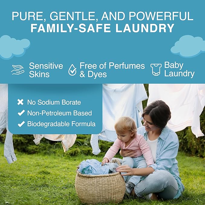 Good Natured Brand | Laundry Bundle | Carpet Freshener Lemon & Eucalyptus 31oz | Pet-Friendly Carpet Deodorizer | Laundry Powder Unscented 47oz | Hypoallergenic Laundry Powder 94 Loads-PawvioPets