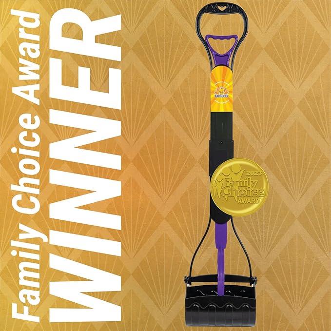 Bodhi Dog Large Foldable Pooper Scooper - 32” Long Handle, Lightweight Portable Pooper Scooper for Small & Large Dogs - Easy to Use - Made with Premium Durable Materials (Purple)-PawvioPets