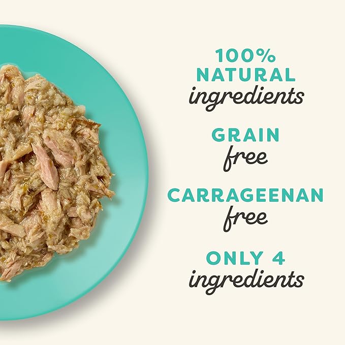 Applaws Natural Wet Cat Food in Broth, Limited Ingredient Wet Cat Food Pouches, No Additives, Made with Natural Ingredients, Tuna Fillet with Anchovy & Seaweed in Broth (12 x 5.3oz Pouches)-PawvioPets