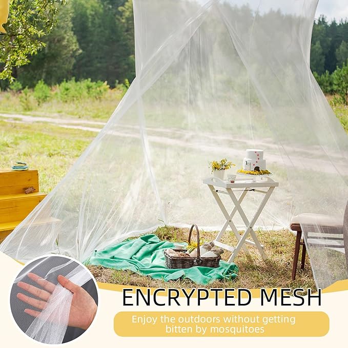 4 Corners Mosquito Net for Mosquiteros para Camas Bed Canopies Netting Bed Drapes Rectangular Mosquito Mesh for Camping Home Outdoor Travel (White,L75 X W59 X H67 Inch,Opening)-PawvioPets