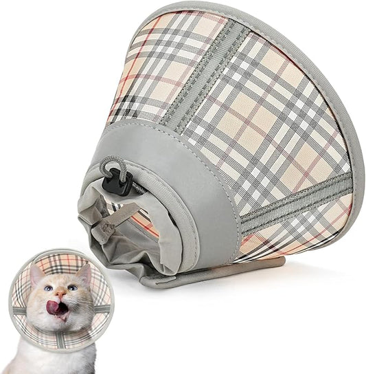 Cat Cone Collar Soft, Cat Recovery Collar for Large Medium Small Cats Kittens, Pet Cone Alternative After Surgery-PawvioPets