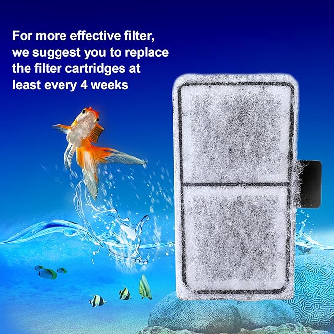 AQQA 8 Pack Aquarium Filter Cartridge Replacement Fish Tank Filter Cartridge for Aquarium Internal Filter (Medium)-PawvioPets