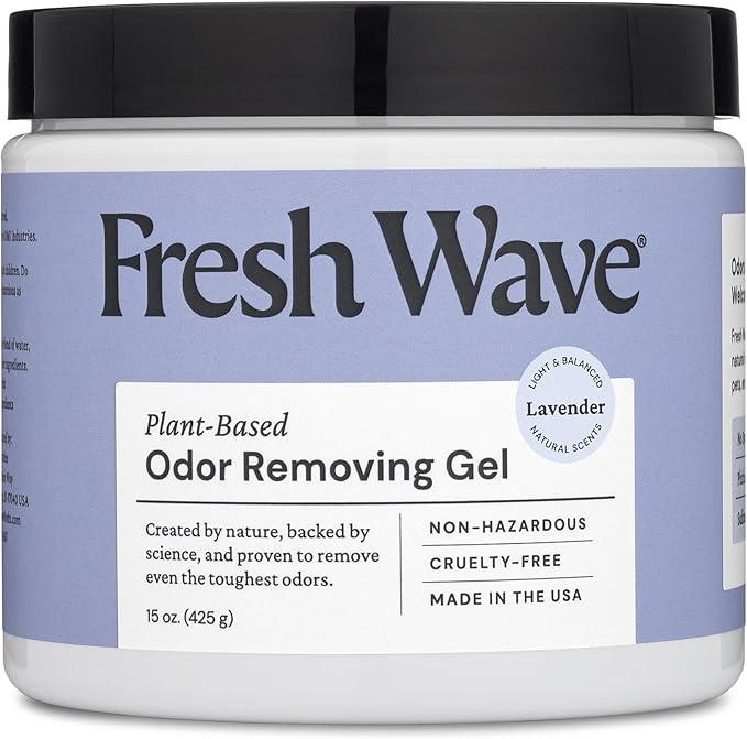 Fresh Wave Lavender Odor Removing Gel, 15 oz. | Odor Absorbers for Home | Safer Odor Relief | Natural Plant-Based Odor Eliminator | Every 15 oz. Lasts 30-60 Days | for Cooking, Trash & Pets-PawvioPets