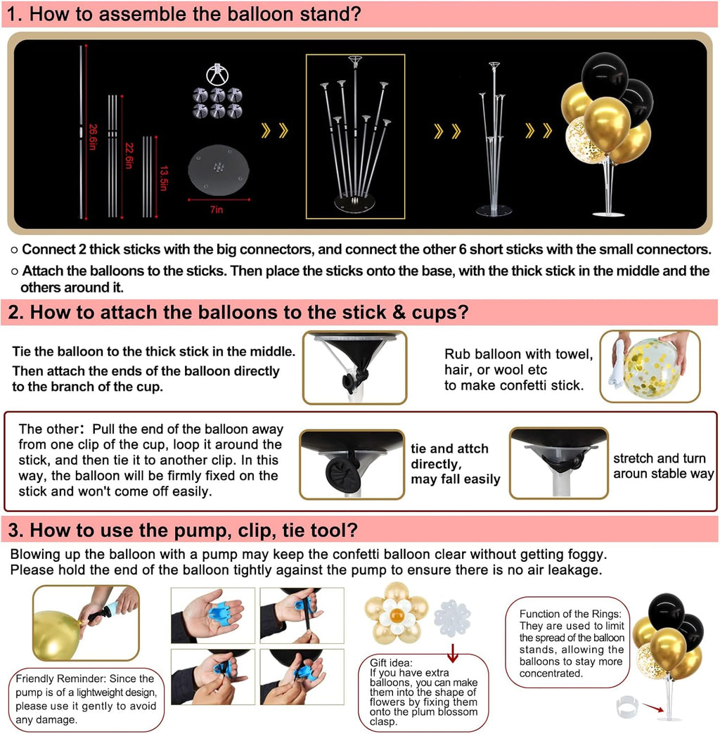 TONIFUL 4 Set Metallic Blue Silver Balloon Stand Centerpiece Table Decorations for Men's Birthday,Father's Day Retirement,Blue Party Decoration,Graduation Decorations 2025,Baby Shower