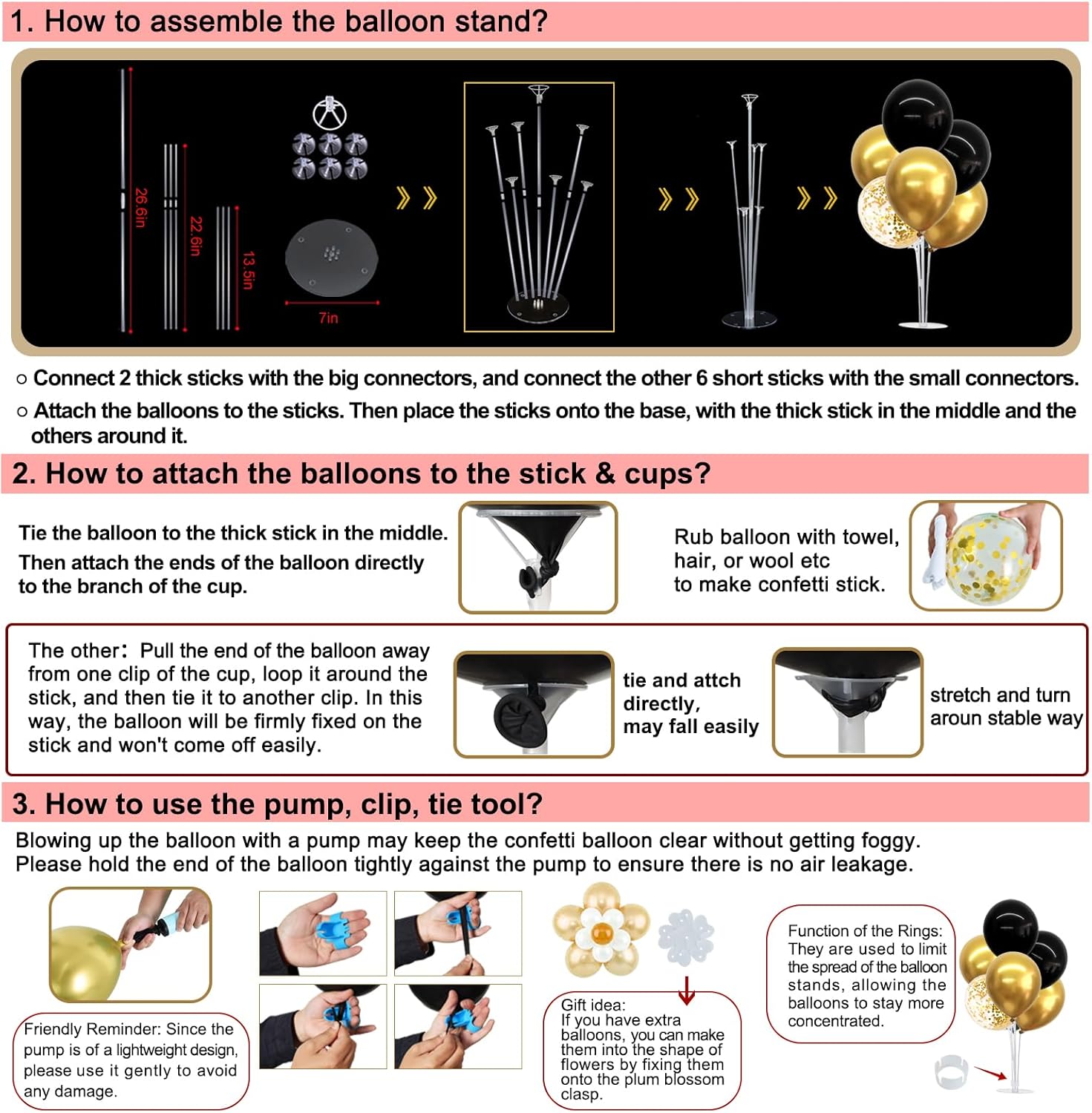 TONIFUL 4 Set Metallic Blue Silver Balloon Stand Centerpiece Table Decorations for Men's Birthday,Father's Day Retirement,Blue Party Decoration,Graduation Decorations 2025,Baby Shower