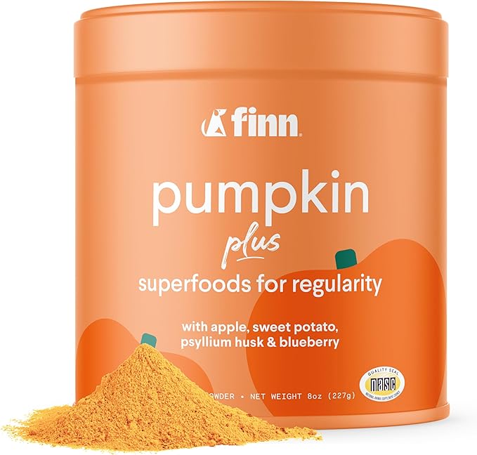 Finn Pumpkin Plus: Daily Digestive Support & Fiber-Rich Topper for Dogs | Promotes Regularity & Gut Health with Superfoods-PawvioPets