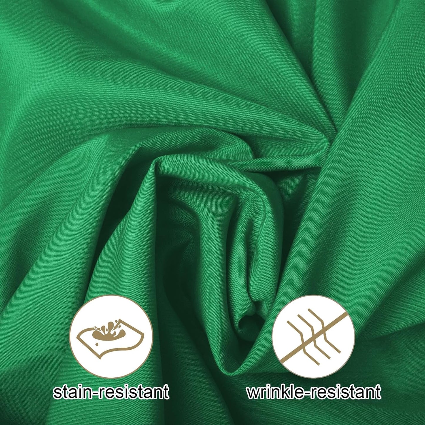 Ascoza 2pack 90x156 Inch Emerald Rectangular Tablecloth 8 Feet Table Cloth in Polyester Fabric for Wedding/Banquet/Restaurant/Parties