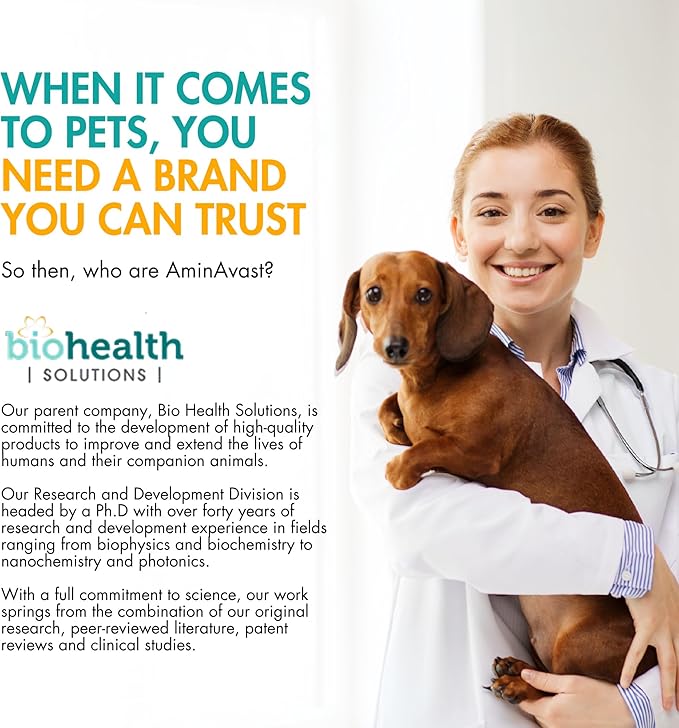 AminAvast Small Dogs & Cat Kidney Support - Promotes Healthy Kidney Support in Cats & Small Dogs - 300mg, 60 Capsule-PawvioPets