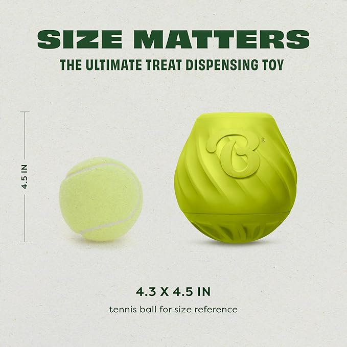 Benebone Pawbler - Natural Rubber Interactive Enrichment Treat and Kibble Dispensing Dog Toy – Great for Boredom - Medium/Large-PawvioPets