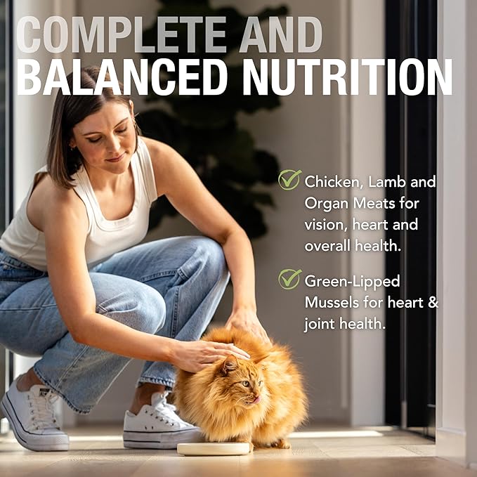 Feline Natural Wet Cat Food Pouch - Chicken & Lamb Feast, Grain-Free, Cage-Free & Grass-Fed, New Zealand Made, Single Serve Pate, 3oz, 12 Pack-PawvioPets