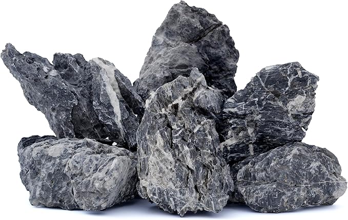 6-8 Inches Natural Seiryu Stone 6 PCS Aquarium Rocks for Aquascaping, Aquarium Landscaping, Terrariums, Fish Tank Decoration, Vivariums, Paludarium, Reptile and Amphibian Enclosures-PawvioPets