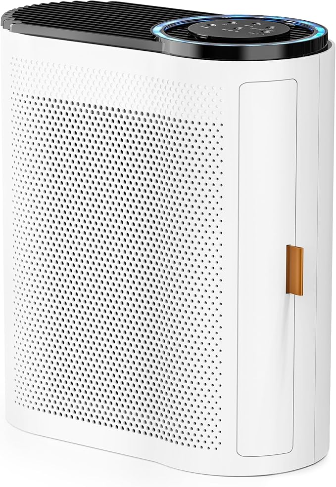 AROEVE Air Purifiers for Home Large Room Up to 1095 Sq.Ft Coverage with Air Quality Sensors Impressive Filter Layer with Auto Function for Home, Bedroom, MK04- White(Available for California)-PawvioPets