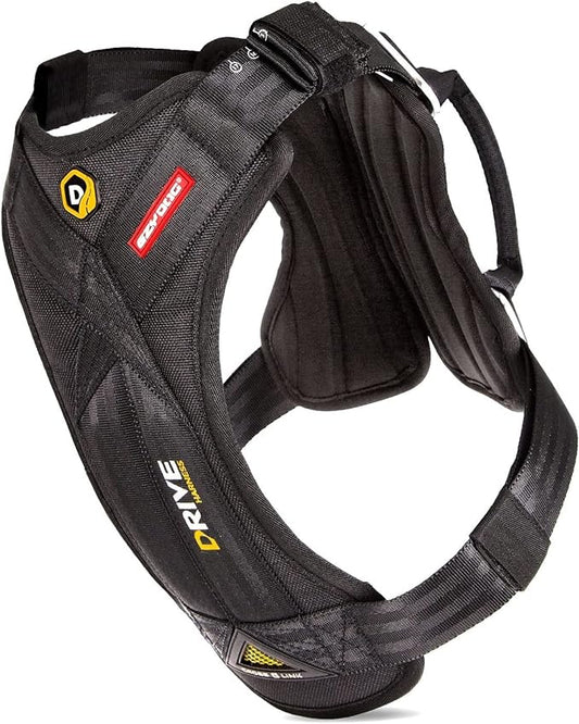 Ezydog Drive Dog Car Harness – Crash Tested and Certified (US-FMVSS 213) Dog Seat Belt Harness for Safe Travel, Adjustable with Padded Comfort (Medium)-PawvioPets