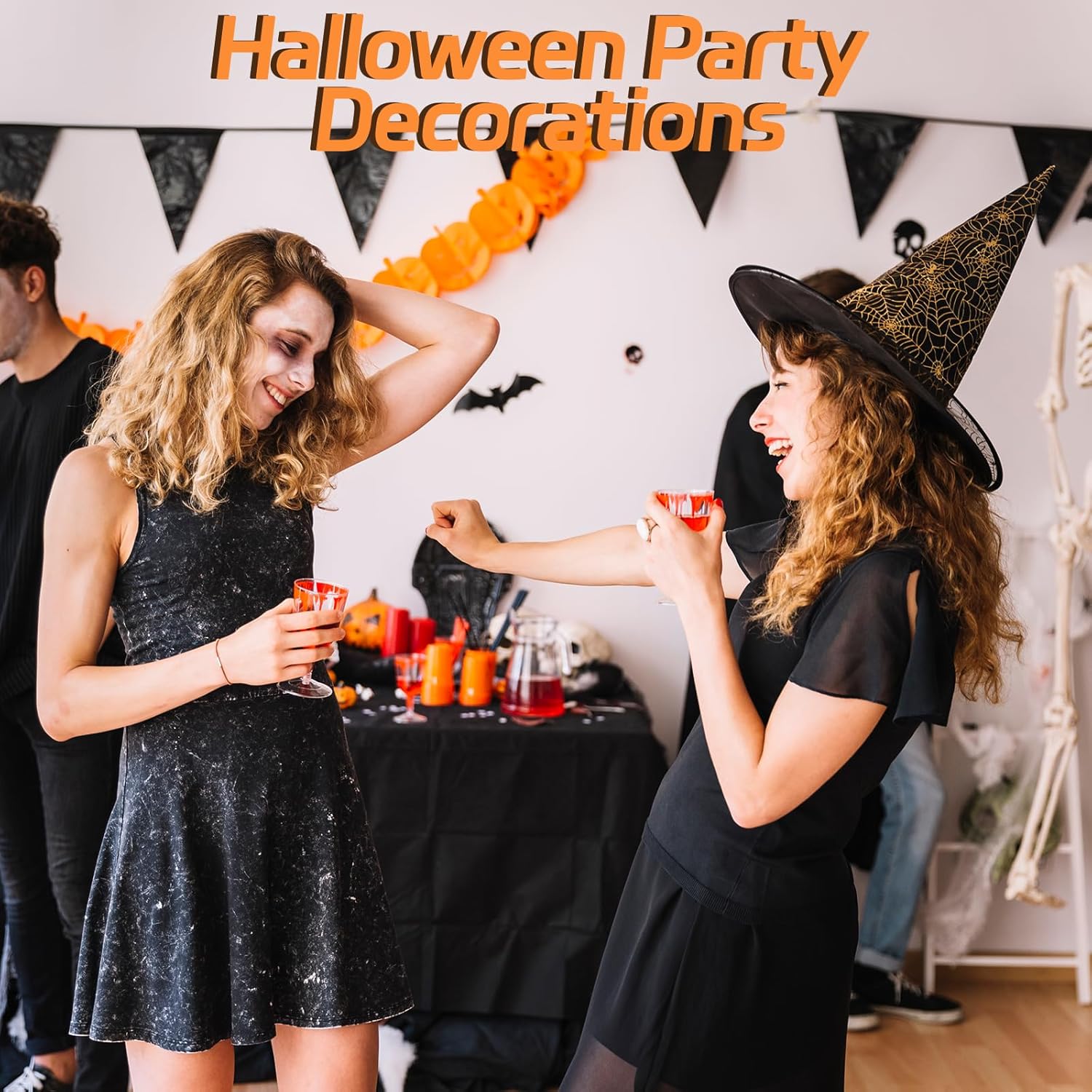 Halloween Pumpkin Pinata, 17"x13"x3.7" Halloween Party Decorations Fun Piñata, Pumpkin Pinata with Stick for Photo Prop, October Birthday, Funny and Spooky