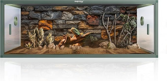 85 Gallon Reptile Tank, Front Opening Snake Tank for Easy Maintenance, Reptile Enclosure with Top Screen Ventilation 48''x24''x18''-PawvioPets