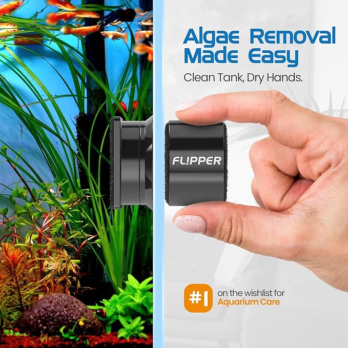 FL!PPER Pico Aquarium Glass Cleaner - Magnetic Fish Tank Cleaner, Scrubber & Scraper, Algae Remover, Aquarium Cleaning Tools-PawvioPets