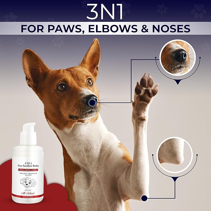 Dog Paw Pad Balm - 3-in-1 Lick Safe Soother & Moisturizer& Lotion for Dog Paws Nose, Elbow, Snout - Natural, Quick-Drying, Non-Sticky - All-Weather Cat Paw Balm Cream- 3.5 Oz/100Gram-PawvioPets