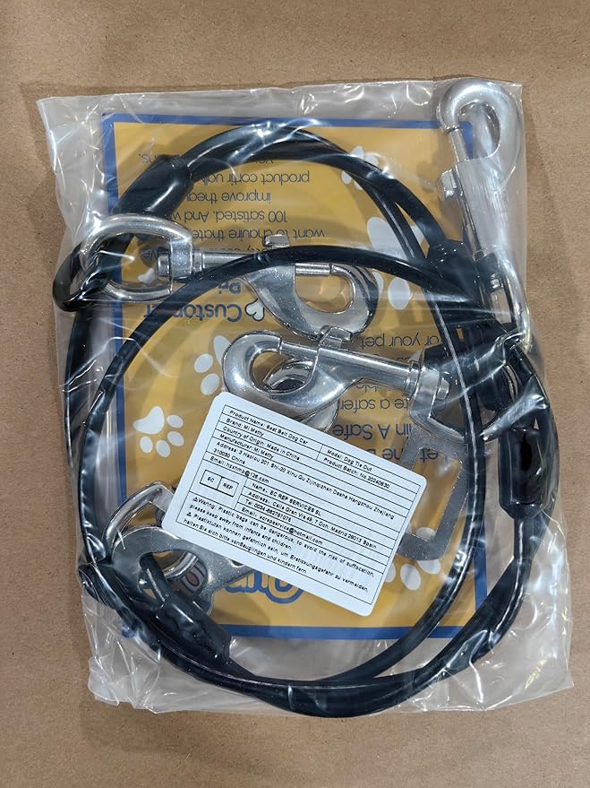 Dog Seat Belt Harness for Car,2pcs Dog Seatbelt of Coated Wire Leash Safety Restraint,No Chew Tether Cable Vehicle Dogs Accessories,Double Clips & Latch (2 Pack Black, 32 inch/80 CM)-PawvioPets